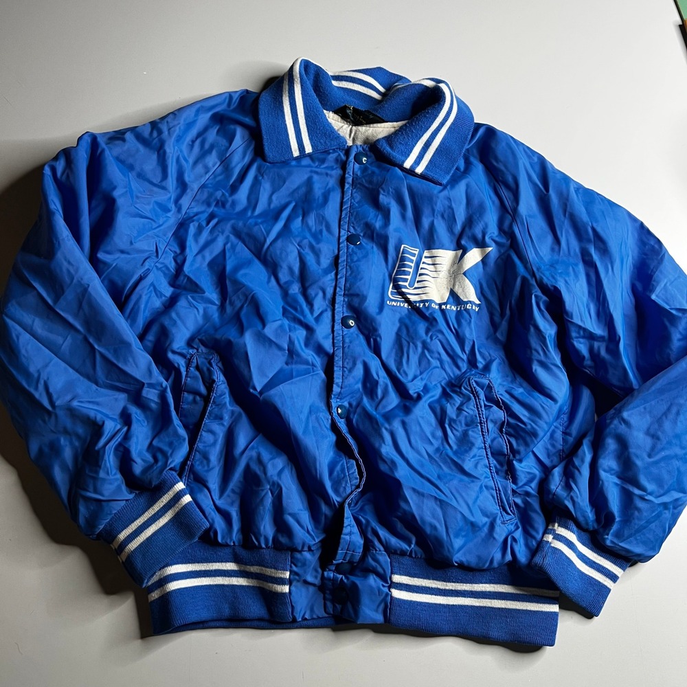 Vintage 60s Champion University of Kentucky Wildcats Bomber Jacket‎ Blue Large